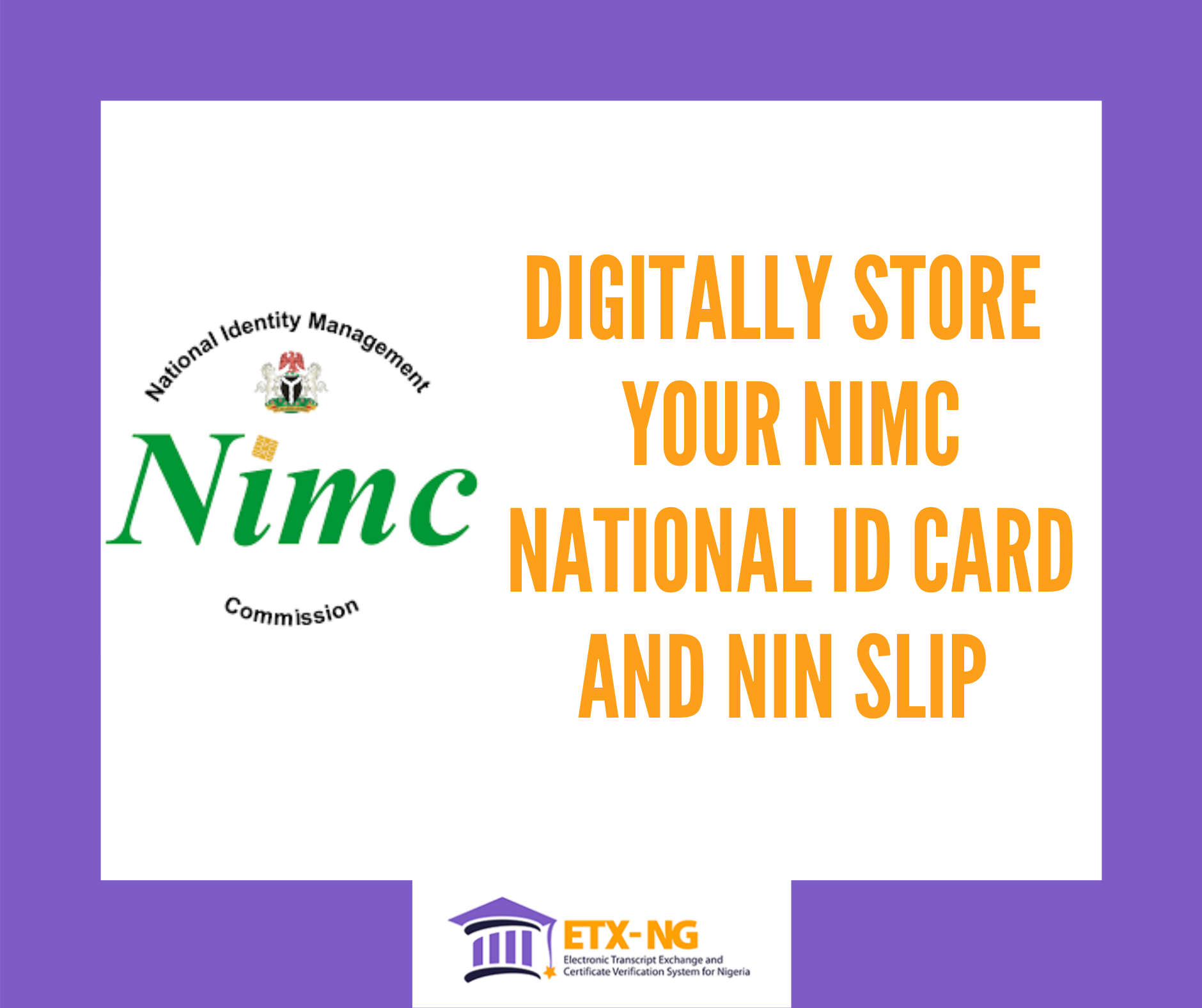 Digitally Store Your NIMC Identity Documents MyCredentials Arena