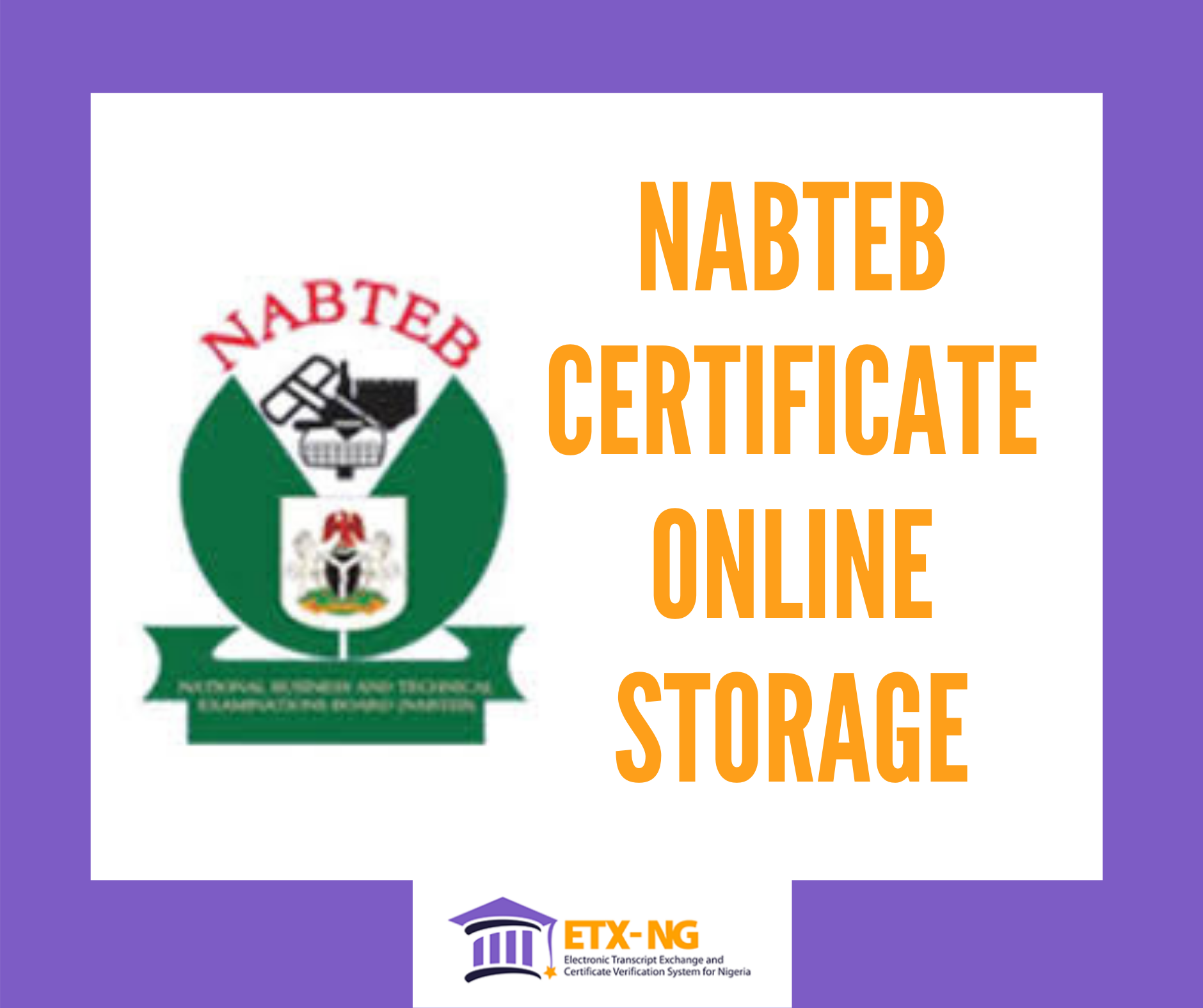 NABTEB Certificate Digital Storage MyCredentials Arena